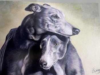 "Glen and Molly" greetings card