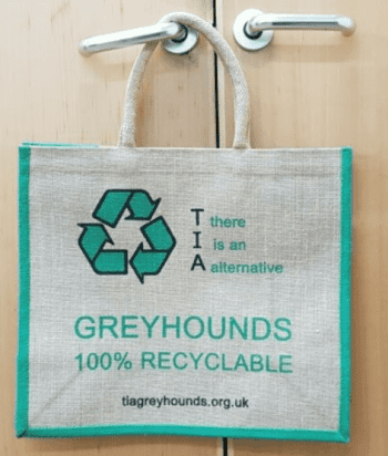 Tia Greyhound Rescue Hessian/ Jute Bag